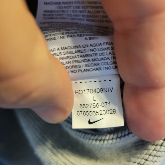 Nike Dri Fit Pullover Hoodie Mens Large Grey - Picture 5 of 6